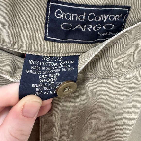 Vintage Y2K Cargo Pants Khaki Tan Grand Canyon Size 38/34 - Picture 9 of 11